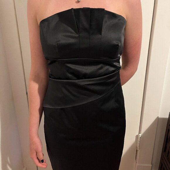 Black strapless cocktail dress - Picture 1 of 11